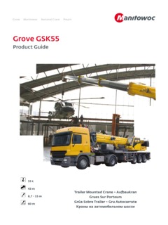 Grove GSK55 Specifications