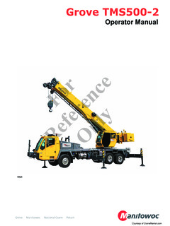 Grove TMS500-2 Specifications