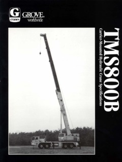 Grove TMS800B Specifications