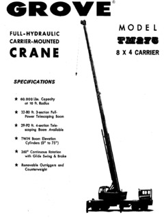 Grove TM275 Specifications