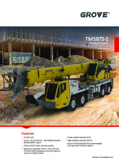 Grove TMS875-2 Specifications