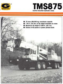 Grove TMS875 Specifications