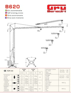 Gru Benedini B620 Specifications