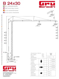 Gru Benedini B24x30 Specifications
