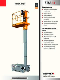 Haulotte STAR 13 Specifications