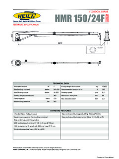 Heila HMR 150/24F Specifications