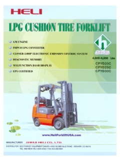 Heli CPYD30C Specifications