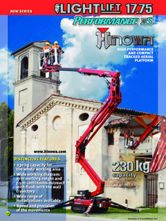 Hinowa Lightlift 17.75 PERFORMANCE IIIS Specifications
