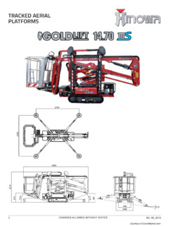 Hinowa Goldlift 14.70 IIIS Specifications