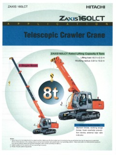 Hitachi Construction Machinery ZX160LCT Specifications
