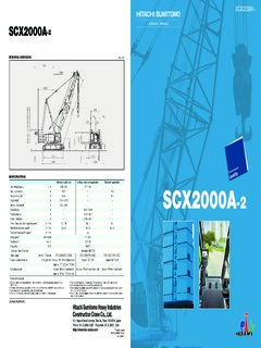 HSC Cranes SCX2000A-2 Specifications