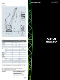 HSC Cranes SCX1000A-3 Specifications