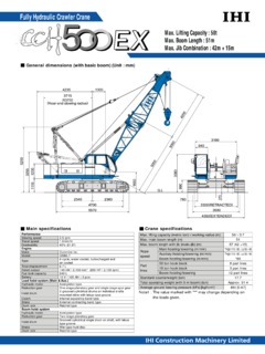IHI CCH500EX Specifications