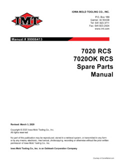 IMT 7020 RCS-OK2 Specifications