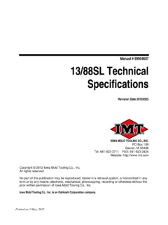 IMT 13/88SL Specifications