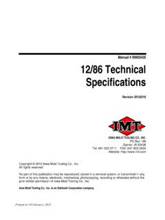 IMT 12/86SL Specifications