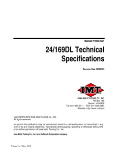 IMT 24/169 DL Specifications