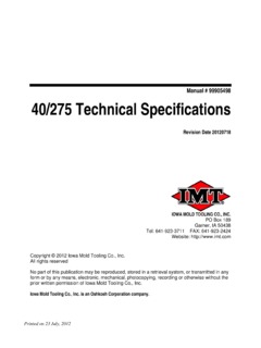 IMT 40/275 Specifications