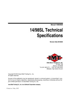 IMT 14/98SL Specifications