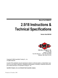 IMT 2.5/18 K2 Specifications