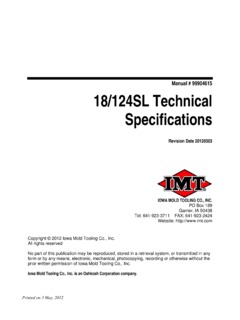 IMT 18/124 SL Specifications