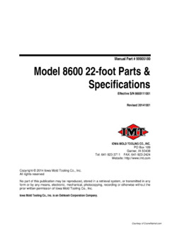 IMT 8600 Specifications