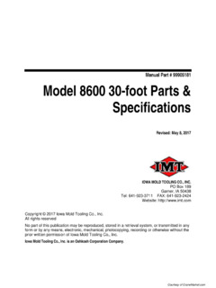 IMT 8600 Specifications