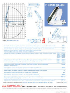 Ing. Bonfiglioli P 30500 SL Specifications