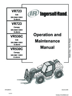 Ingersoll Rand VR-530C Specifications