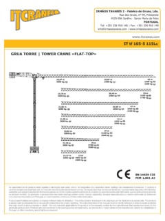 ITCRANES IT tf 105-5 115Lc Specifications