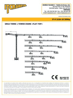 ITCRANES IT tf 215A-10 205Hp Specifications