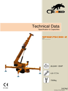 Jekko SPX1275CDH-2 Specifications
