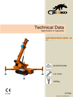 Jekko SPX1040CDH-2 Specifications
