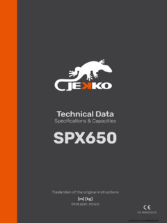 Jekko SPX650 Specifications