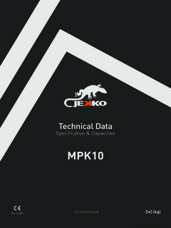 Jekko MPK10 Specifications