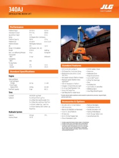 JLG 340AJ Specifications