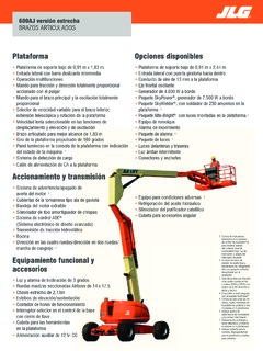 JLG 600AJ Specifications
