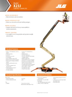 JLG X23J Specifications