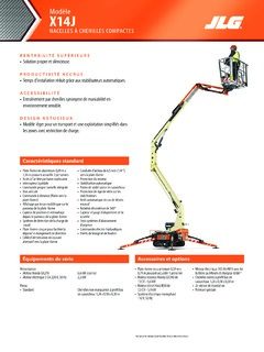 JLG X14J Specifications