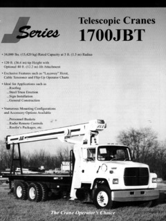 JLG 1700JBT Specifications