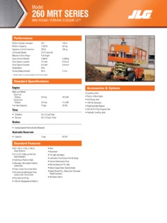JLG 260MRT Specifications