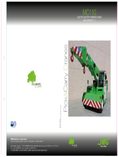 JMG Cranes MC 110 Specifications