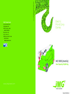 JMG Cranes MC 100S Specifications