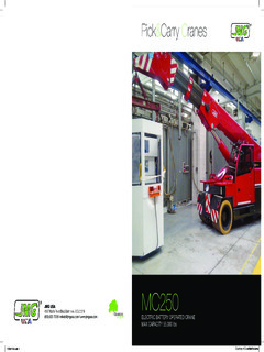 JMG Cranes MC 250 Specifications