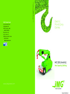 JMG Cranes MC 25S Specifications