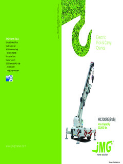 JMG Cranes MC 100RE Specifications