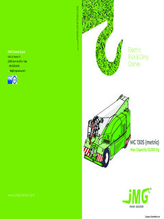 JMG Cranes MC 130S Specifications