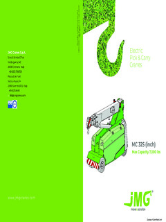 JMG Cranes MC 32S Specifications