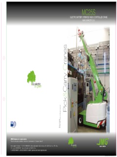 JMG Cranes MC 25S Specifications