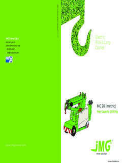 JMG Cranes MC 20 Specifications